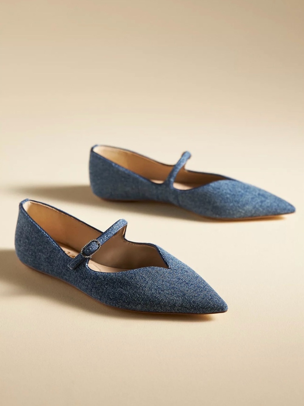 Sam Edelman Denim Mary Jane Flats size 8.5